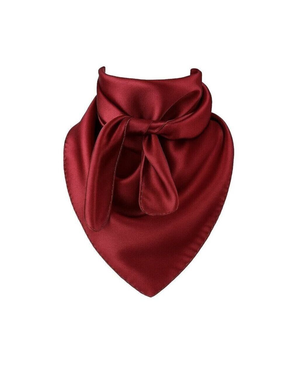 Wild Rage Burgundy Western Scarf Large 23x23 Silk Feel Polyester